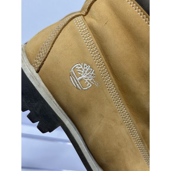 VTG Timberland Basic Men's Boots Size 13 Wheat Nubuck 6" Waterproof 27060 - Picture 7 of 14